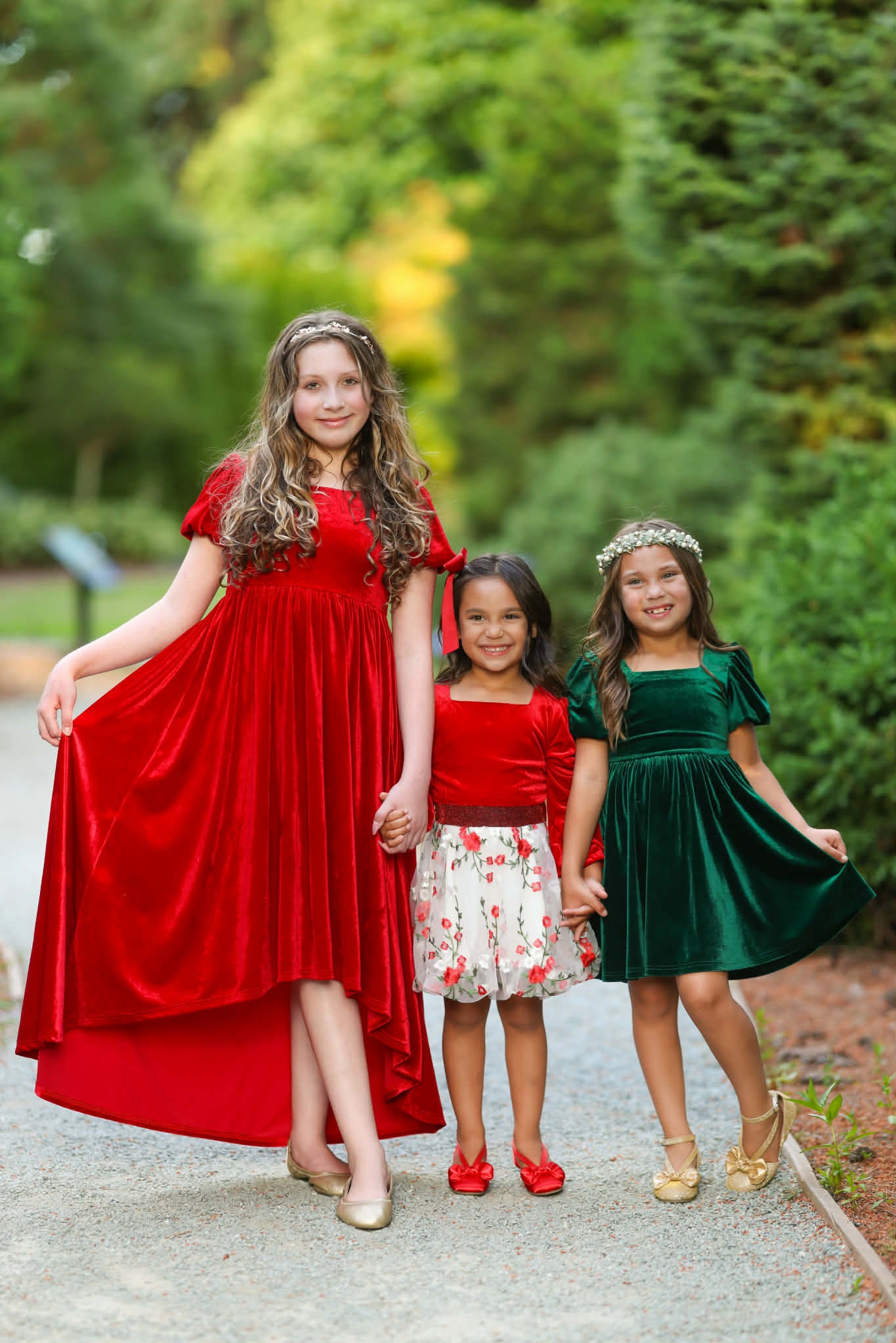 Girls Red or Green Annie Velvet HIGH/LOW Preorder CDU26