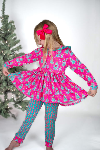 LPK Trees & Bows Jogger Set