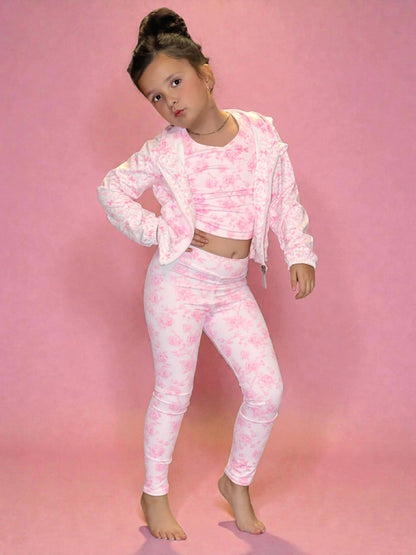Floral Bows Hoodie+Leggings Set