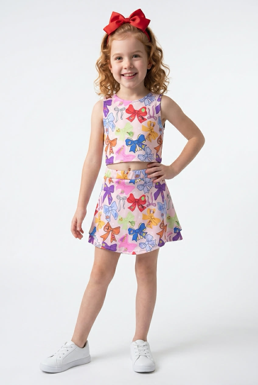 Princess Bows Athletic Skort Sets