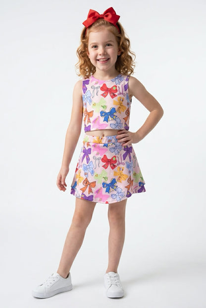 Princess Bows Athletic Skort Sets