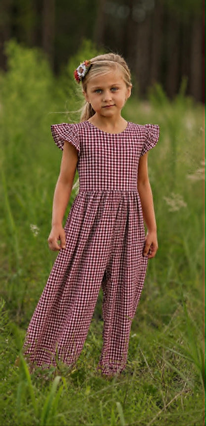 Gingham Leggy Rompers (Pumpkins & Gingham Preorder)