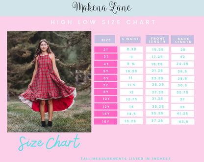 Holiday Plaid Enchanted High Low Preorder