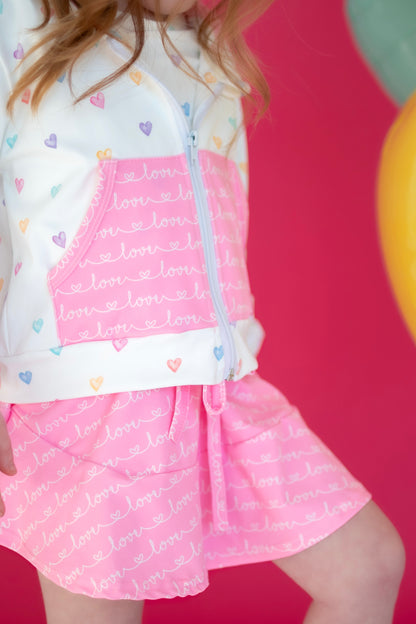 Love Hearts Athletic Skort Set