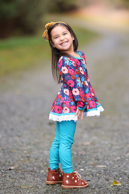 LPK Winter Floral Tunic Set