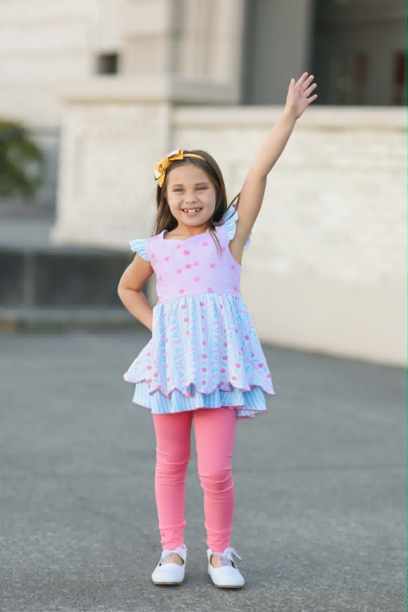 BTS Pastel Bows&Apples Sammy 3 Piece Tunic set