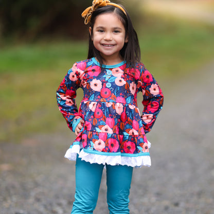 LPK Winter Floral Tunic Set