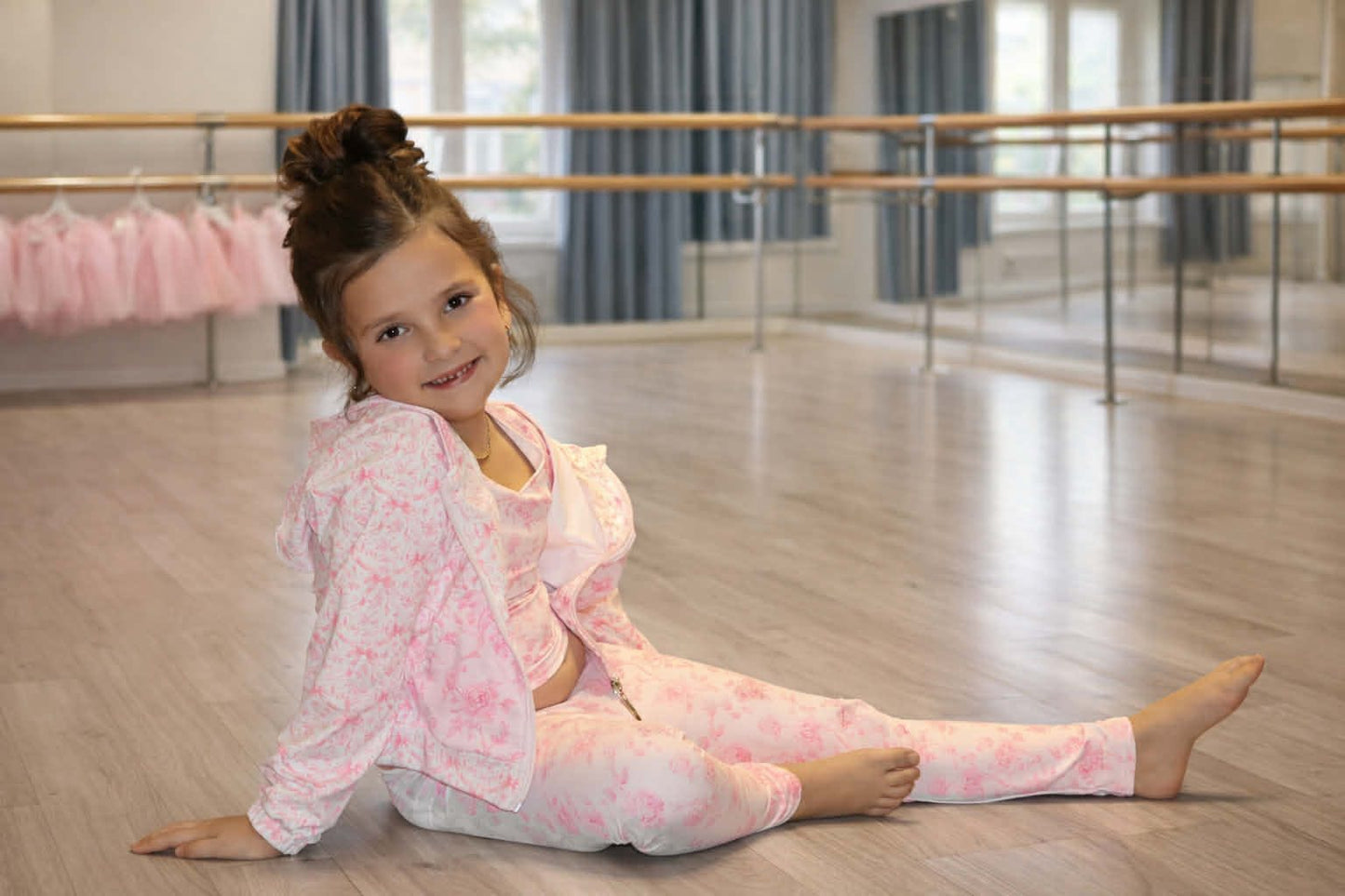 Floral Bows Hoodie+Leggings Set