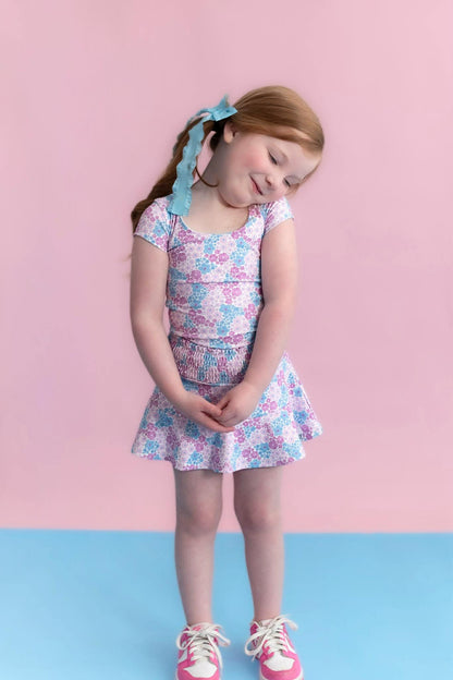 Pastel Daisy's Athletic Skort Set