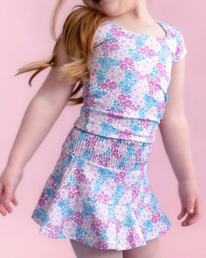 Pastel Daisy's Athletic Skort Set