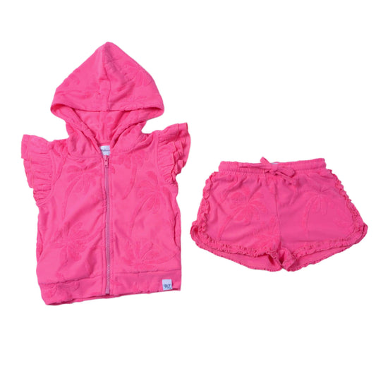 Palm Tree Flutter Hoodie/Shorts Set Florida Coast 8.0 Preorder