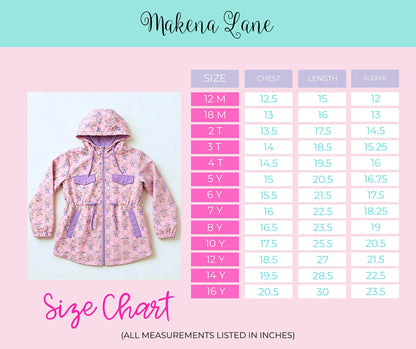 Bows & Roses Rain Coat Preorder