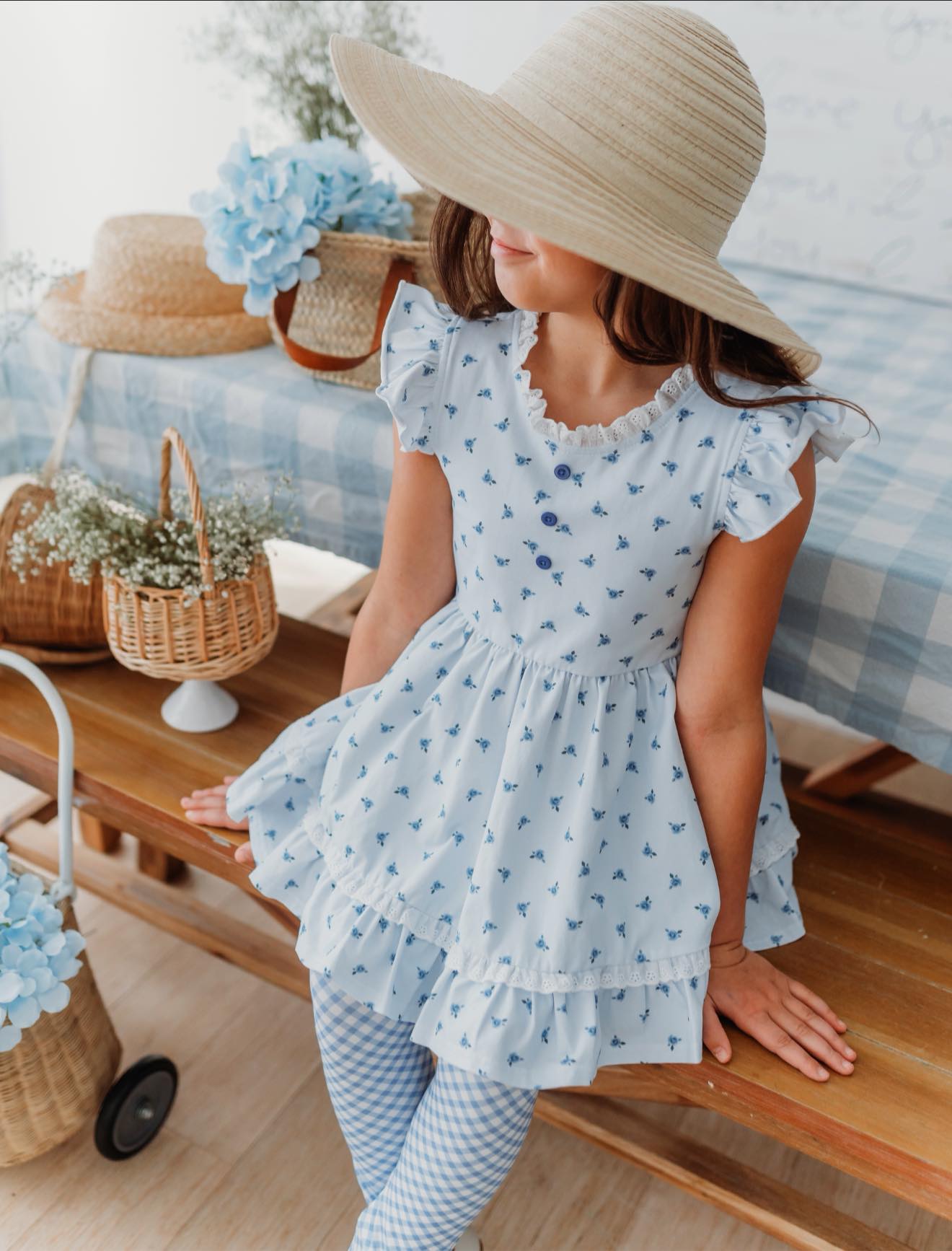 Blue RoseBud Adele 3 Piece Set