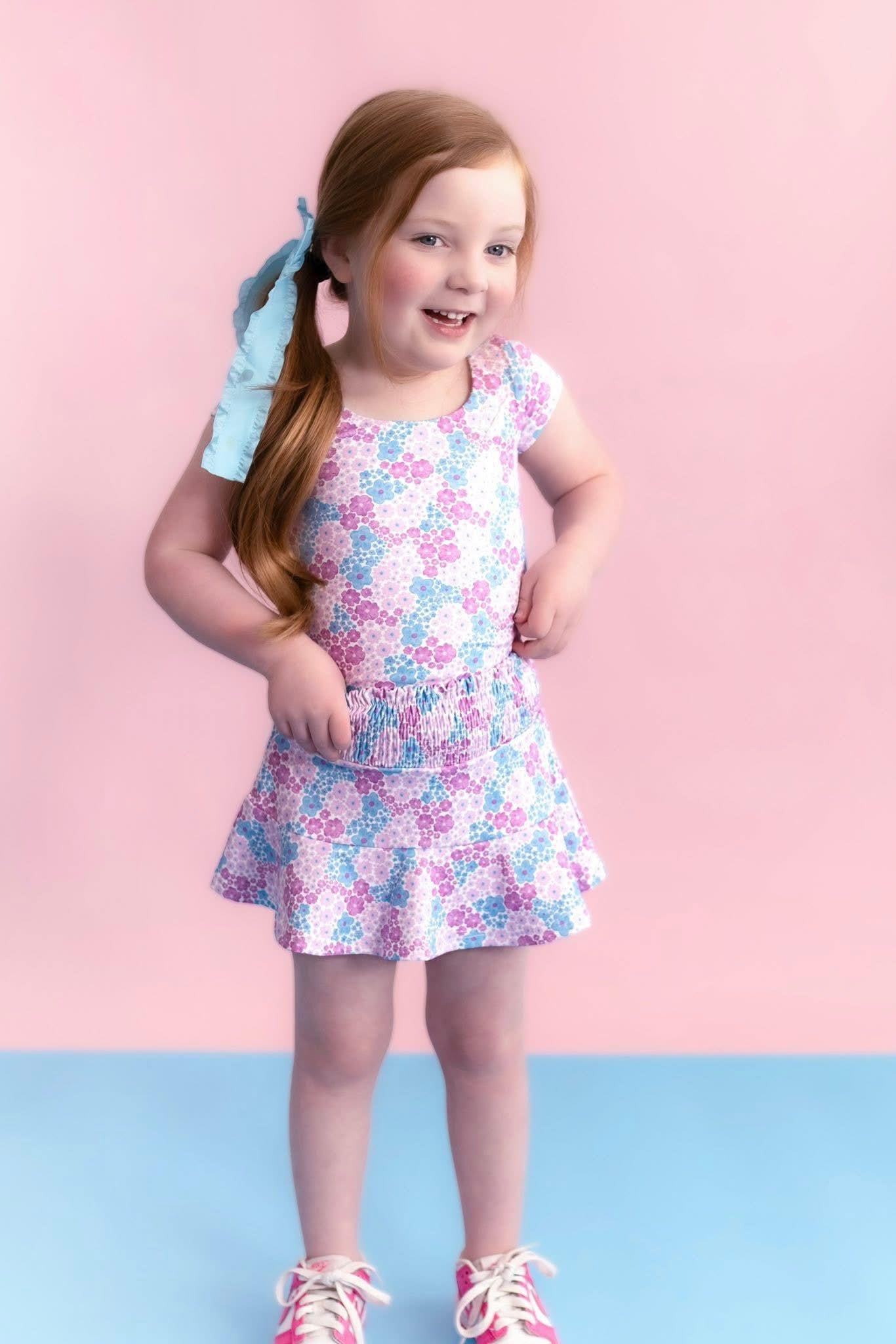 Pastel Daisy's Athletic Skort Set