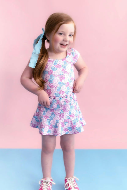 Pastel Daisy's Athletic Skort Set