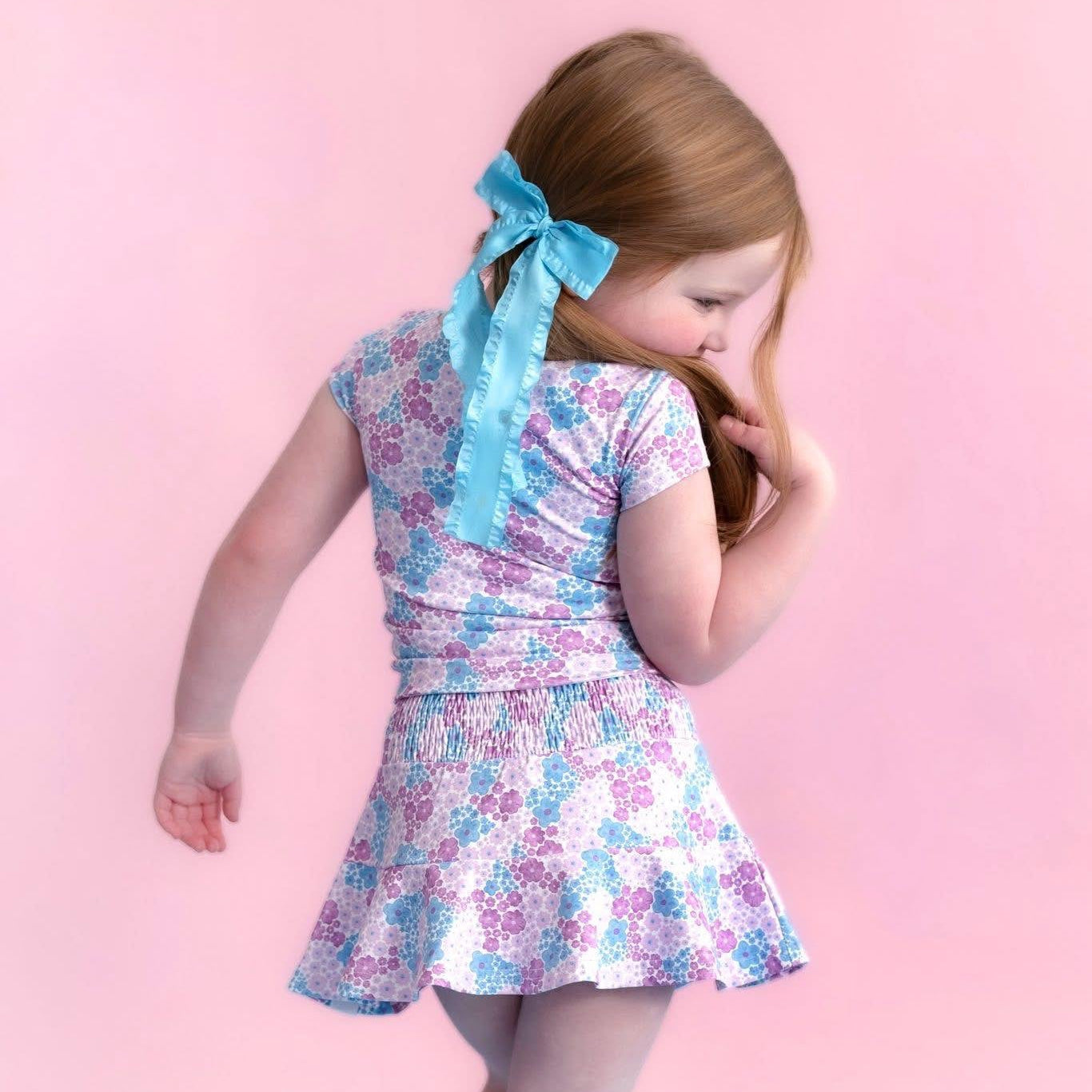 Pastel Daisy's Athletic Skort Set