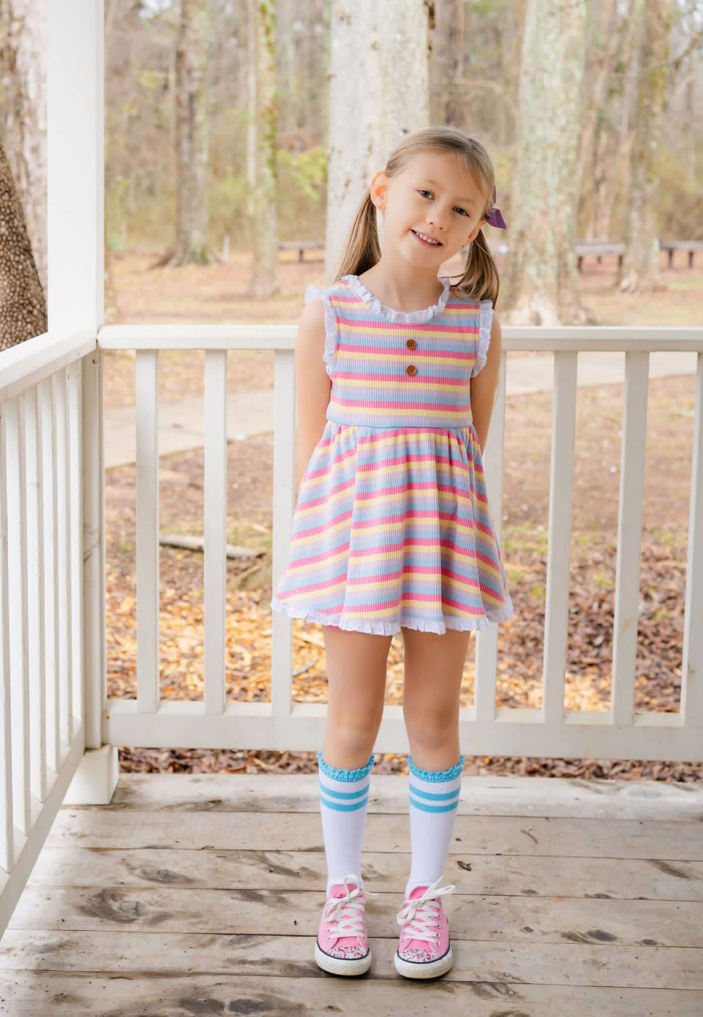 Summer Extravaganza Multi Striped Ribbed Adele