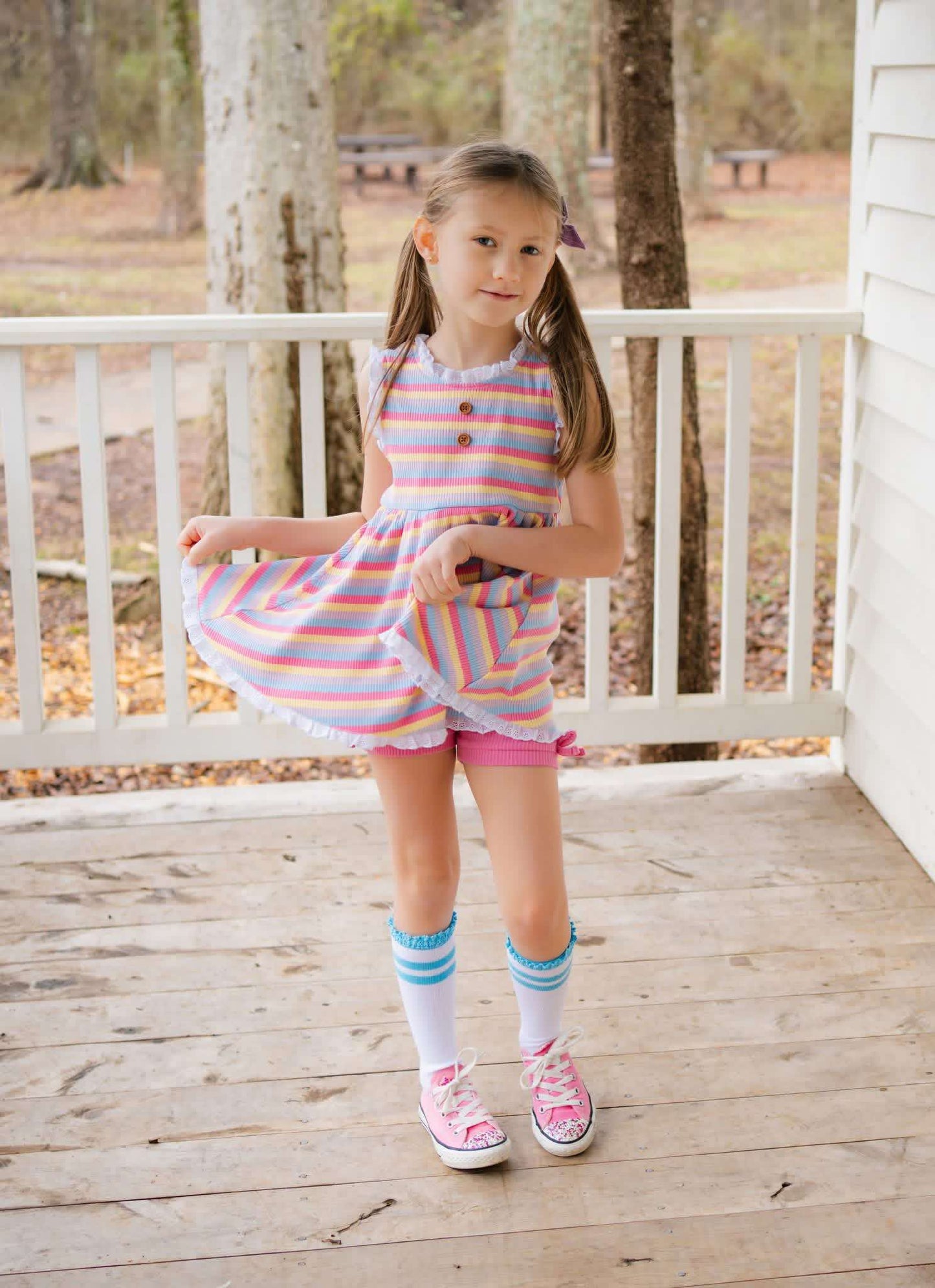 Summer Extravaganza Multi Striped Ribbed Adele