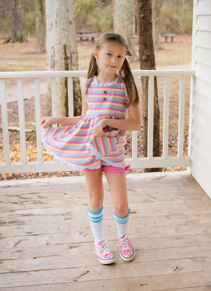 Summer Extravaganza Multi Striped Ribbed Adele