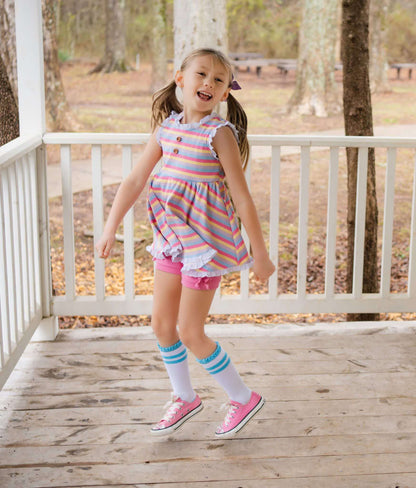 Summer Extravaganza Multi Striped Ribbed Adele