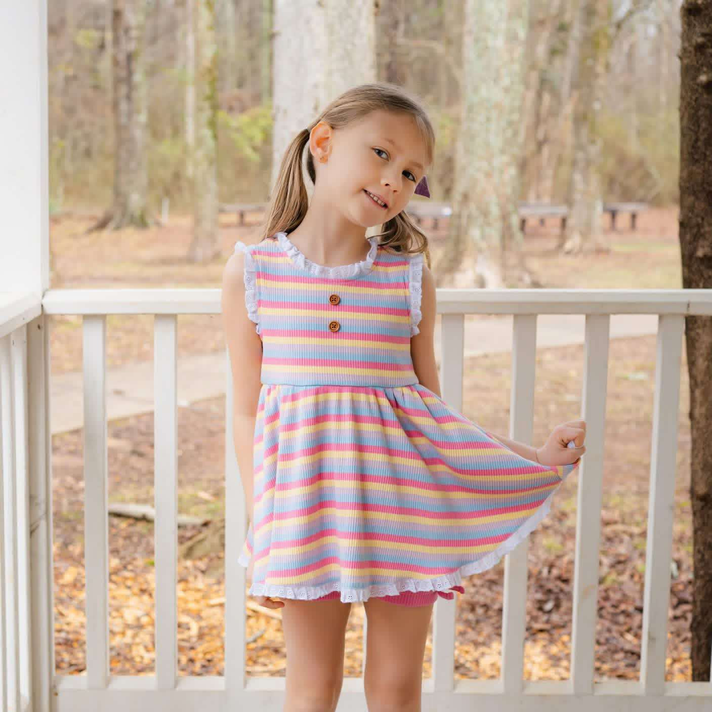 Summer Extravaganza Multi Striped Ribbed Adele
