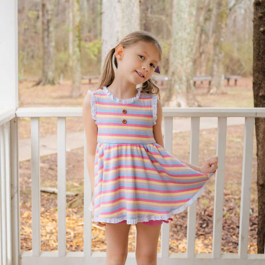 Summer Extravaganza Multi Striped Ribbed Adele