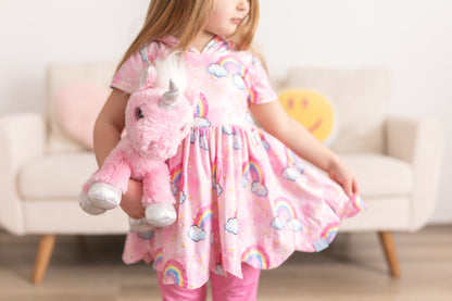 LPK rainbow hooded tunic set