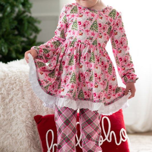 Classic Santa Tunic Set Preorder (Joggers or Bloomers/Shorties)