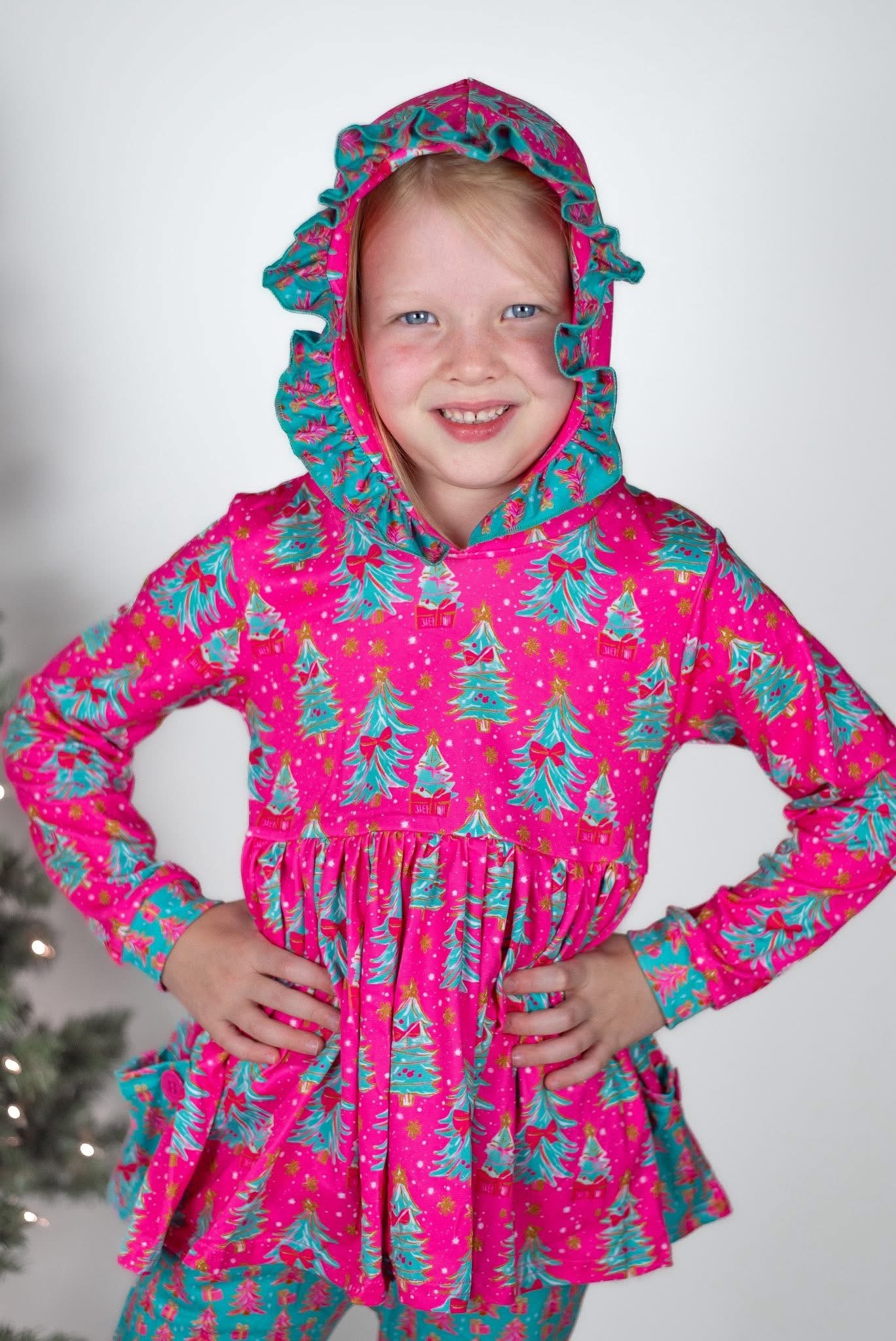 LPK Trees & Bows Jogger Set