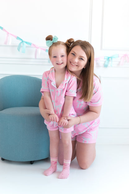 Bows Pjs (Mama or Girls)