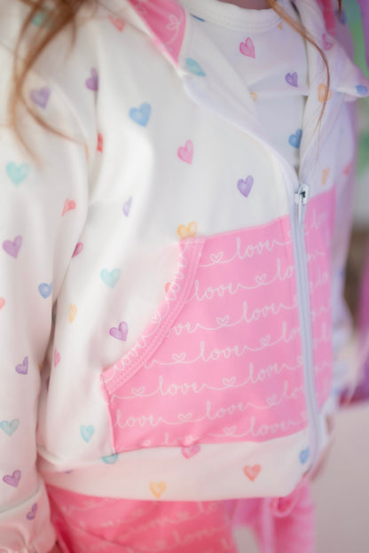 Love Hearts 3 Piece Athletic Set