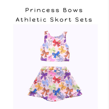 Princess Bows Athletic Skort Sets