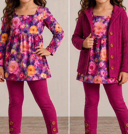 Signature Long Hooded Cardis (girls and women sizes)) Preorder (FTF26)