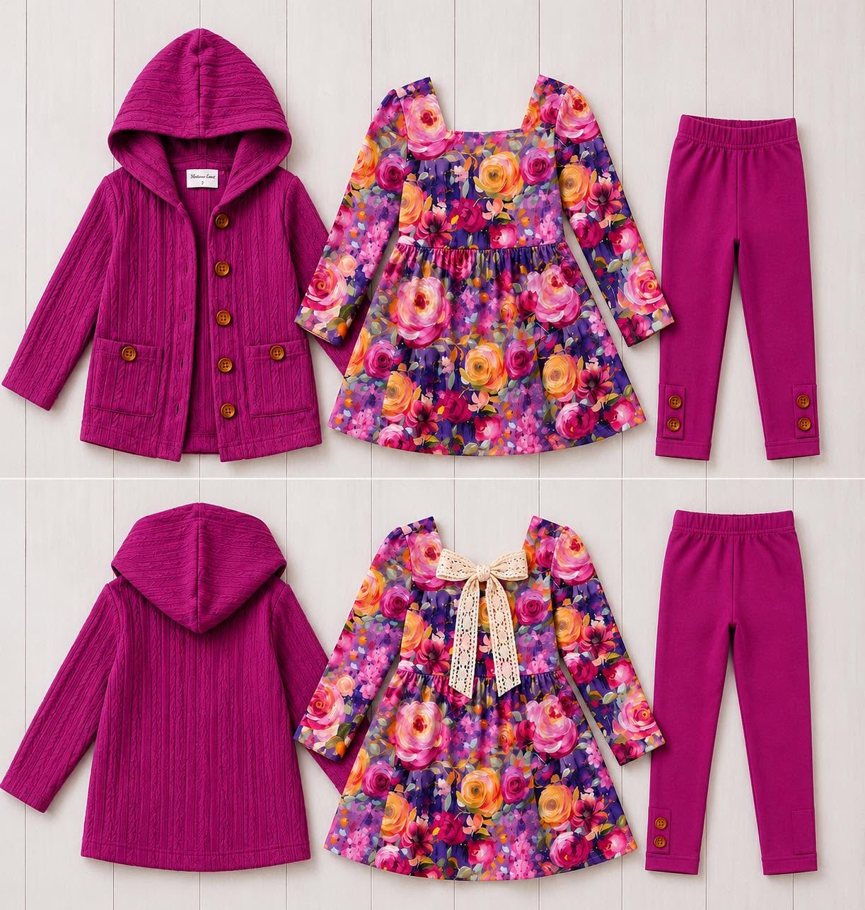Signature Long Hooded Cardis (girls and women sizes)) Preorder (FTF26)