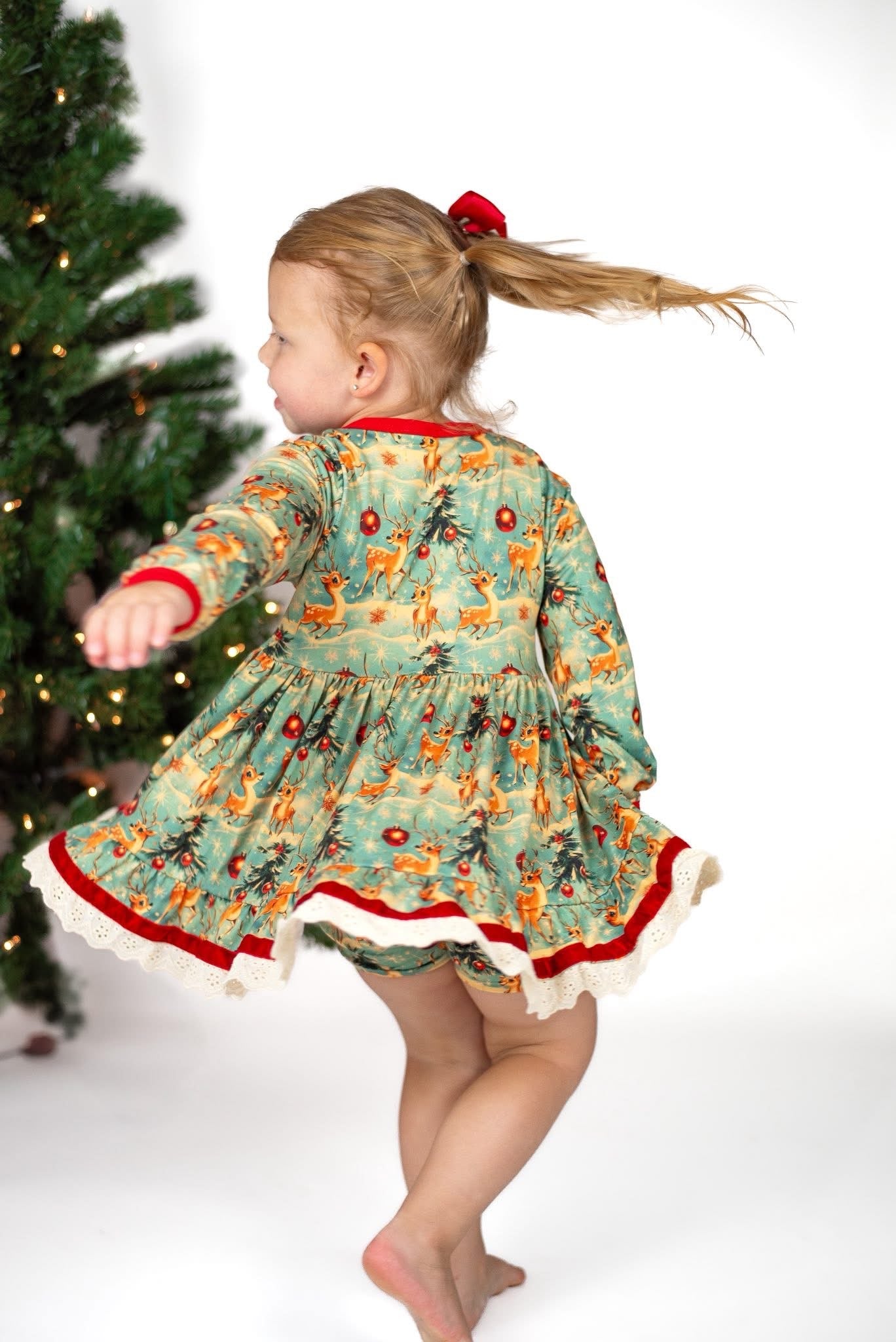 LPK Vintage Reindeer Dress Set