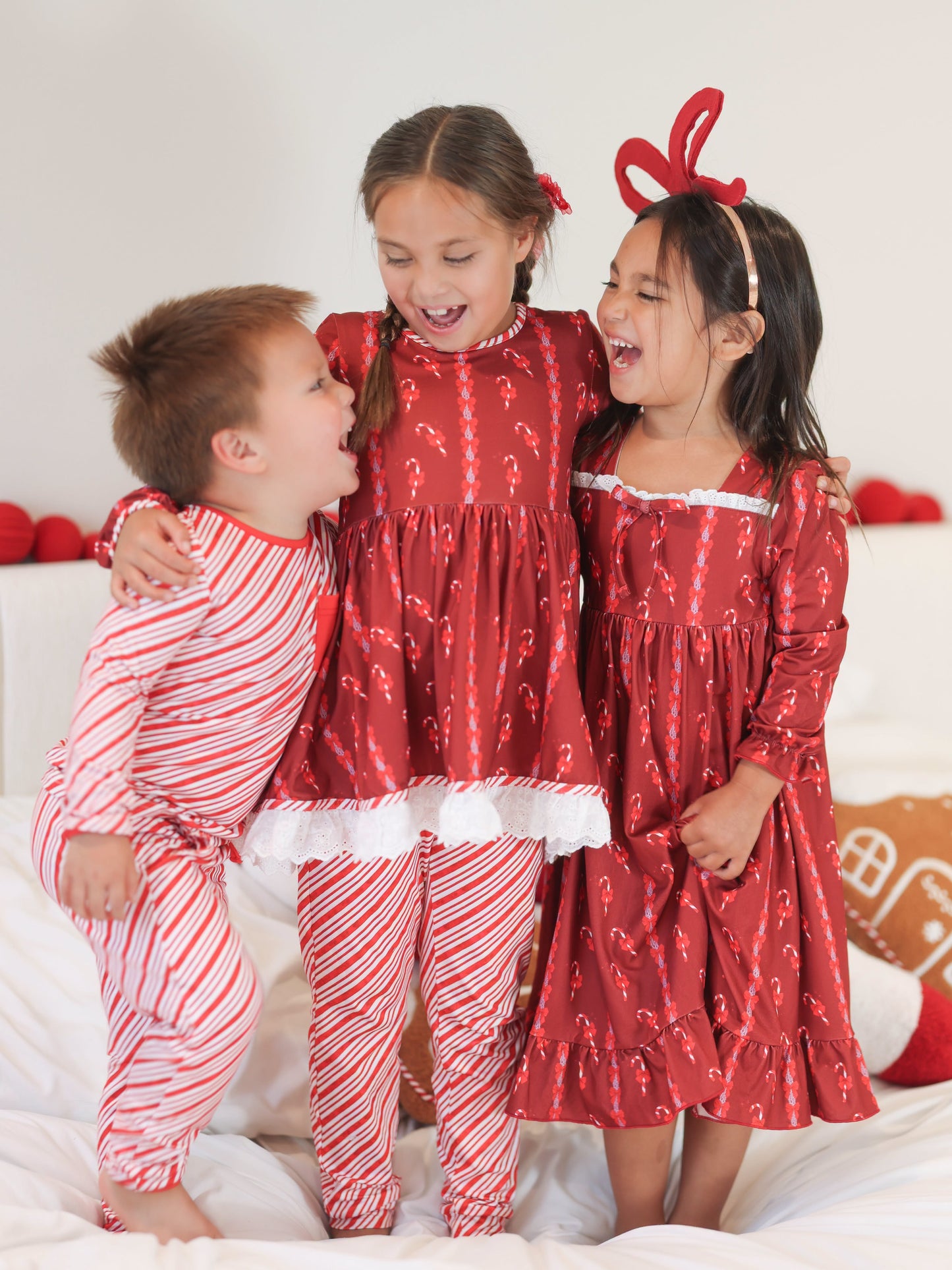 Tunic+Jogger Candy Cane Bows Set Preorder (FH26)