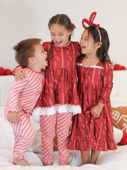 Unisex Adult and Kid Candy Cane Stripes Set Preorder (FH26)