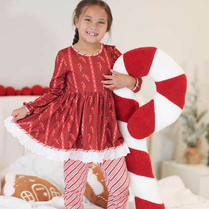 Tunic+Jogger Candy Cane Bows Set Preorder (FH26)