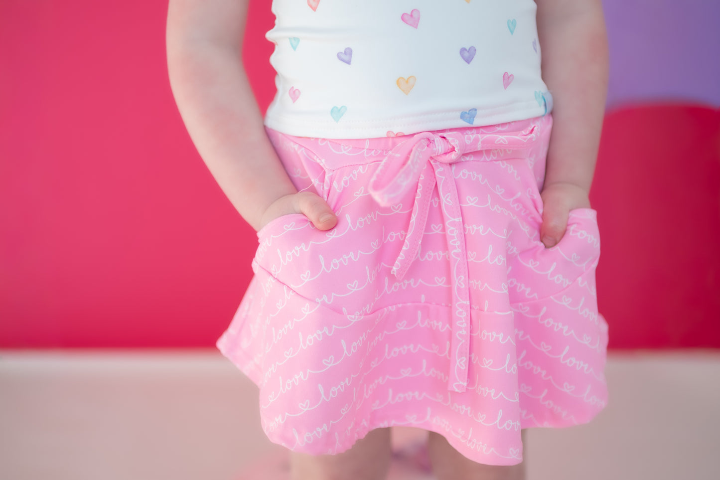 Love Hearts Athletic Skort Set