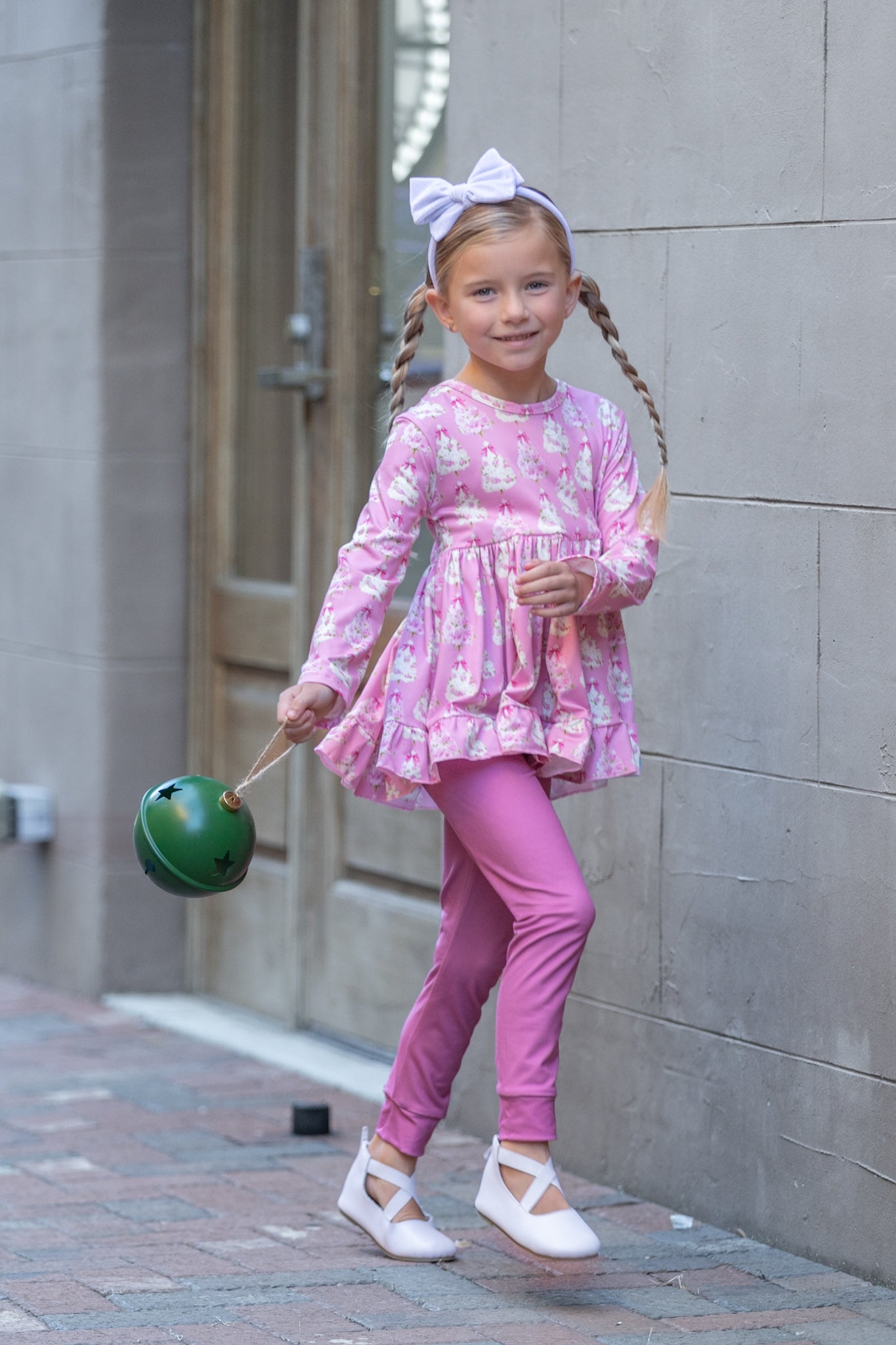 LPK Pink Vintage Floral Trees Tunic Set