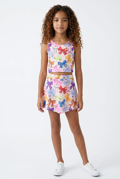 Princess Bows Athletic Skort Sets