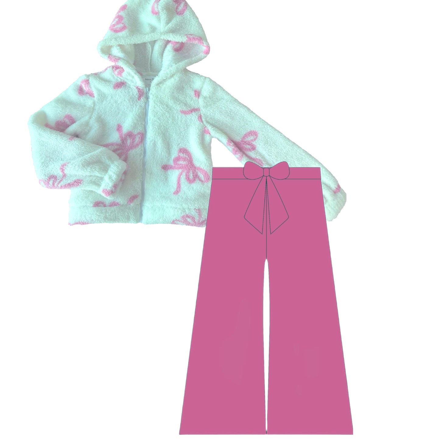 Bow Sherpa Hoodie Presale (kid and adult sizes)