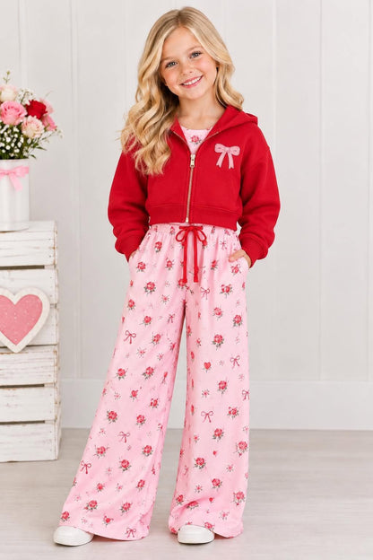 Bows & Hearts Wide Legged Flare Pants Preorder (LOVE27)