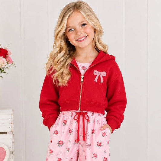 Cropped Bow Hoodie Preorder (LOVE27)