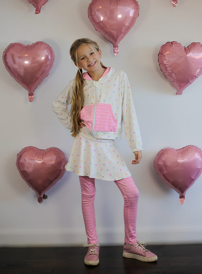 Love Hearts 3 Piece Athletic Set