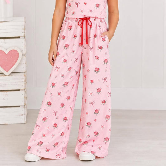 Bows & Hearts Wide Legged Flare Pants Preorder (LOVE27)