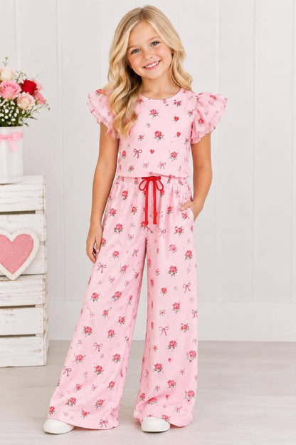 Bows & Hearts Flutter Sleeve Shirt Preorder (LOVE27)