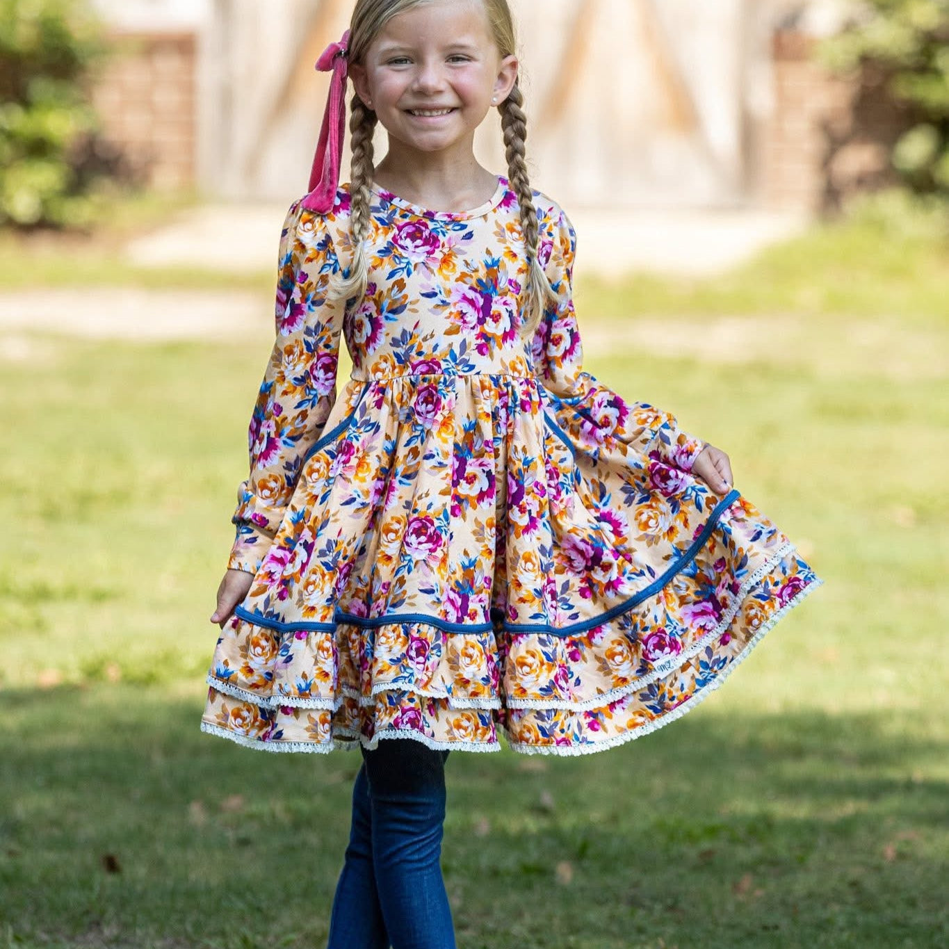 Jewel toned  floral Laila Set
