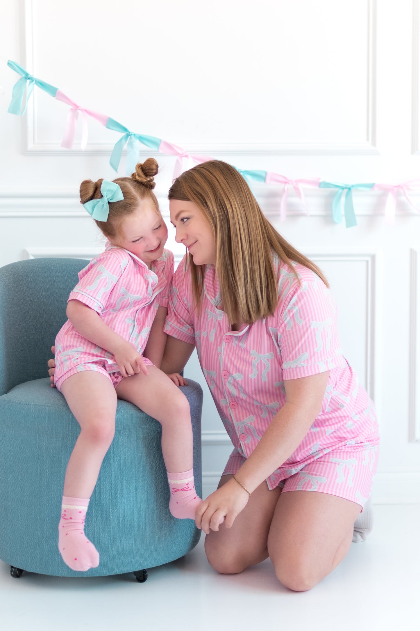 Bows Pjs (Mama or Girls)