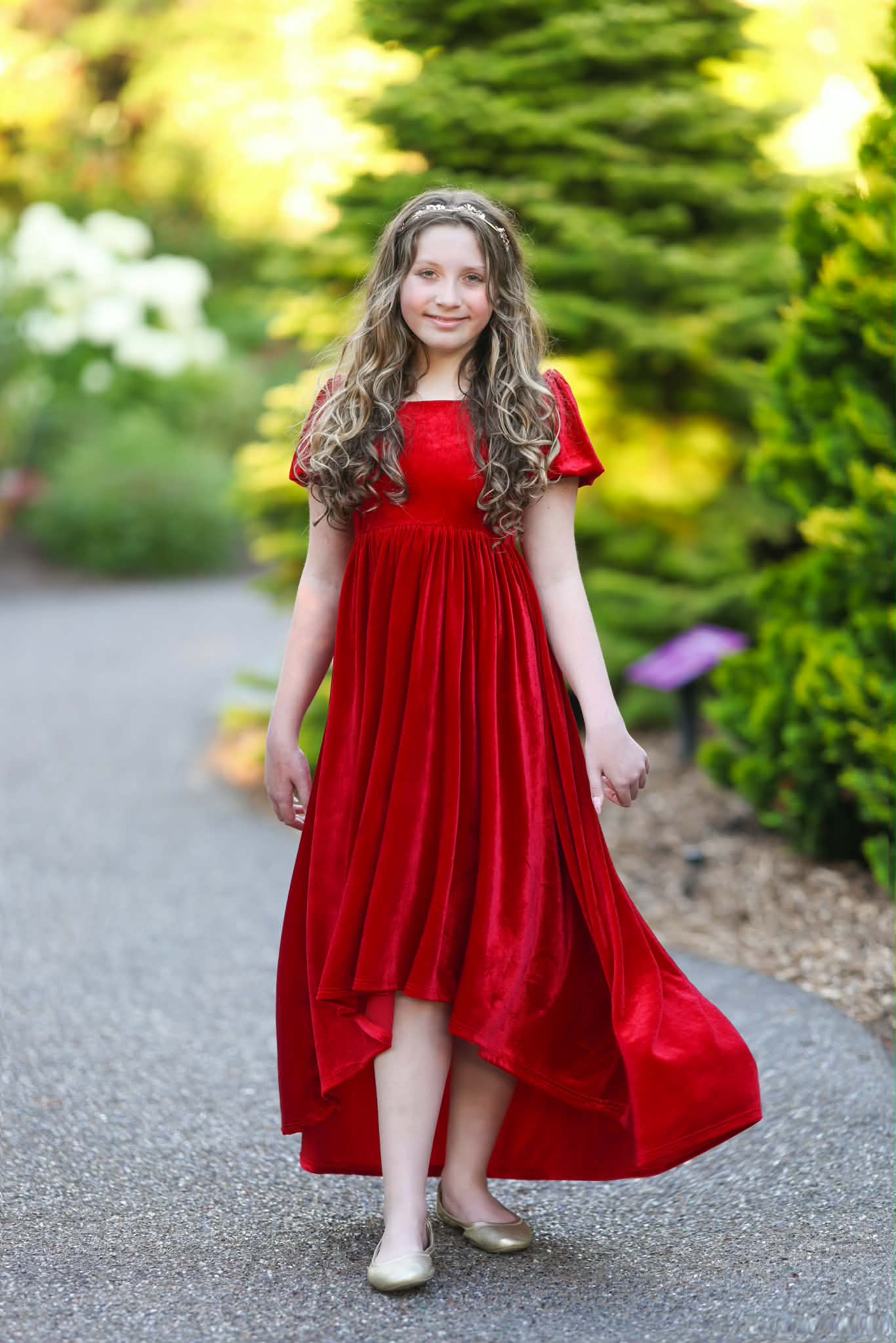 Girls Red or Green Annie Velvet HIGH/LOW Preorder CDU26